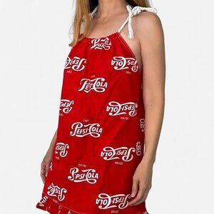 Vintage Red Pepsi Summer Mini Dress S